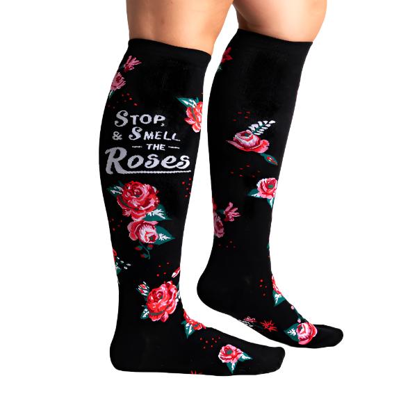 Knee High: Stop & Smell the Roses Socks Sock It to Me  Paper Skyscraper Gift Shop Charlotte