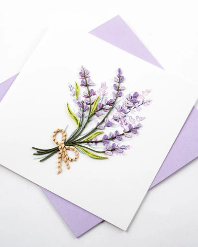 Lavender Bunch Cards Quilling Card  Paper Skyscraper Gift Shop Charlotte