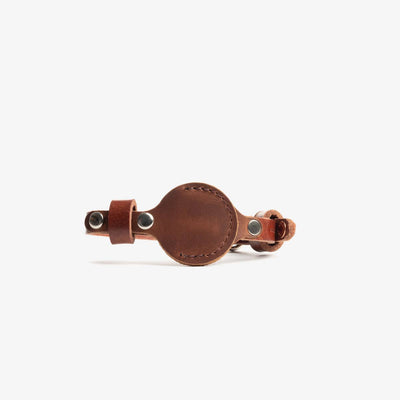 Leather AirTag Dog Collar: Small (for 10.25"-13.5" neck) / Cinnamon Pets Rustico  Paper Skyscraper Gift Shop Charlotte