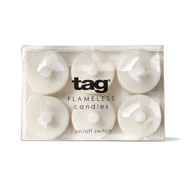 LED Tea lights | Set of 6 Accessories Trade Associates Group  Paper Skyscraper Gift Shop Charlotte