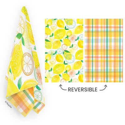 Lemon Plaid Microfiber Towel  WERKSHOPPE  Paper Skyscraper Gift Shop Charlotte