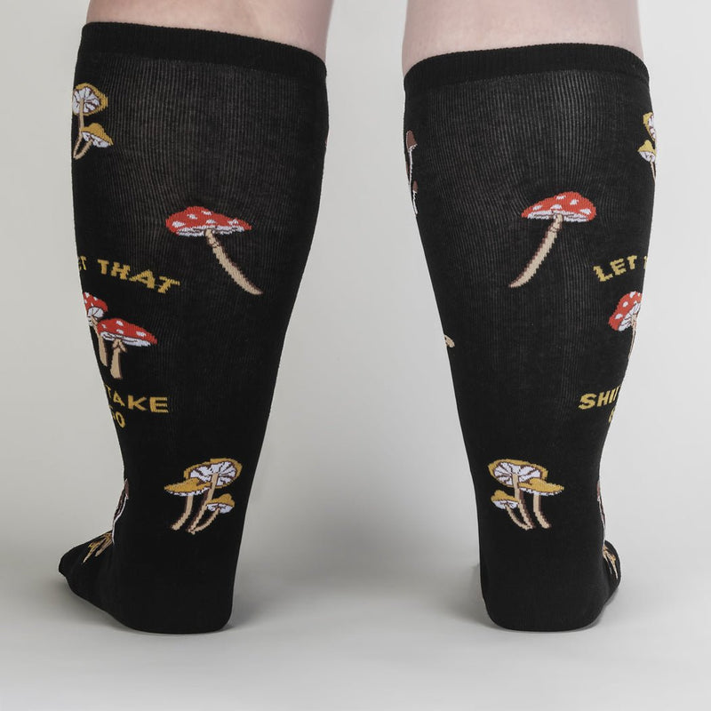 Let That Shiitake Go Stretch-It Knee High Socks Socks Sock It to Me  Paper Skyscraper Gift Shop Charlotte