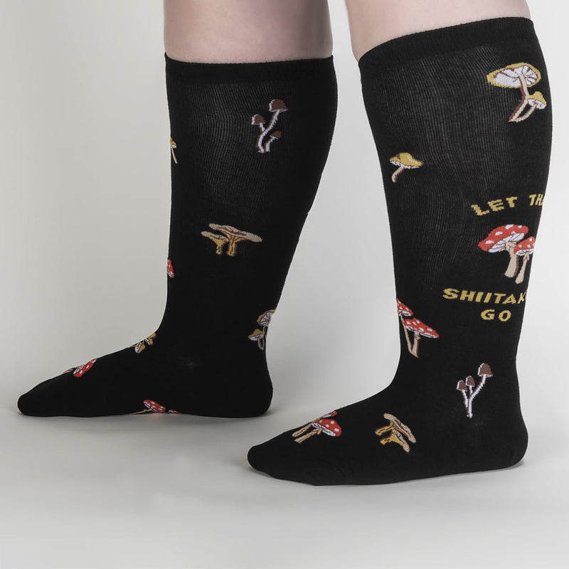 Let That Shiitake Go Stretch-It Knee High Socks Socks Sock It to Me  Paper Skyscraper Gift Shop Charlotte