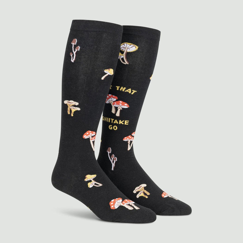 Let That Shiitake Go Stretch-It Knee High Socks Socks Sock It to Me  Paper Skyscraper Gift Shop Charlotte