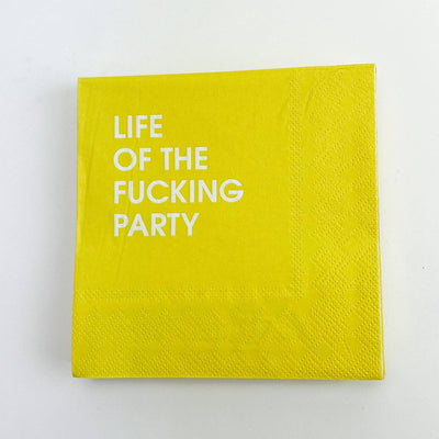 Life of the Fucking Party - Colorful Cocktail Napkins  Chez Gagné  Paper Skyscraper Gift Shop Charlotte