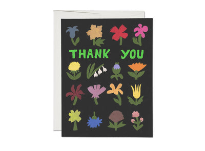 Little Flowers thank you greeting card: Singles Cards Red Cap Cards  Paper Skyscraper Gift Shop Charlotte