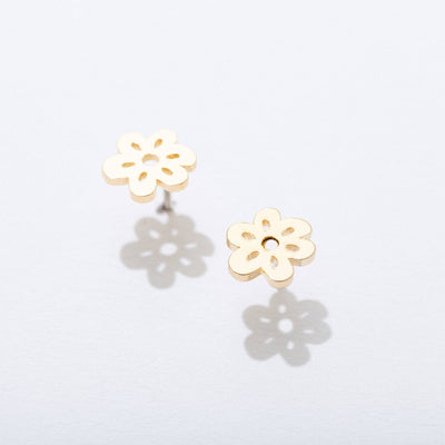 Little Polkadot Flower Stud Earrings Jewelry Larissa Loden Jewelry  Paper Skyscraper Gift Shop Charlotte