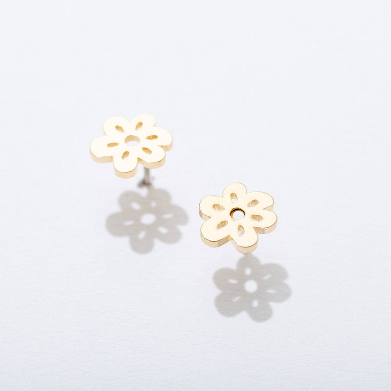 Little Polkadot Flower Stud Earrings Jewelry Larissa Loden Paper Skyscraper Gift Shop Charlotte