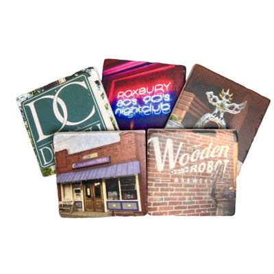 Local Landmarks Stone Coasters Bundle - Buy 4 get 1 free!  Paper Skyscraper  Paper Skyscraper Gift Shop Charlotte