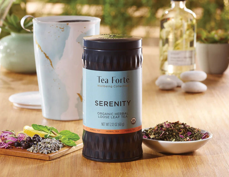 Loose Leaf Canister - Serenity Kitchen Tea Forte  Paper Skyscraper Gift Shop Charlotte