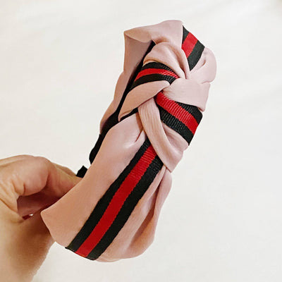 Luxe Stripe Headband - Pink  Ellison+Young  Paper Skyscraper Gift Shop Charlotte