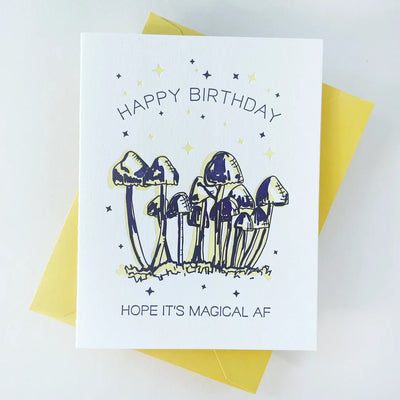 Magical Mushroom Birthday Cards Steel Petal Press  Paper Skyscraper Gift Shop Charlotte