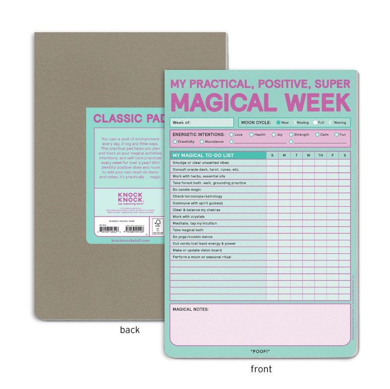 Magical Week Pad | Pastel Notepads Knock Knock  Paper Skyscraper Gift Shop Charlotte