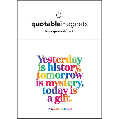 Magnet | Yesterday is History Magnets quotable cards  Paper Skyscraper Gift Shop Charlotte