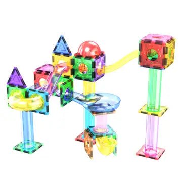 Magnetic Marble Run Track (50 Pieces) Kids Learning Picasso Tiles  Paper Skyscraper Gift Shop Charlotte