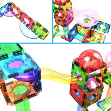 Magnetic Marble Run Track (50 Pieces) Kids Learning Picasso Tiles  Paper Skyscraper Gift Shop Charlotte