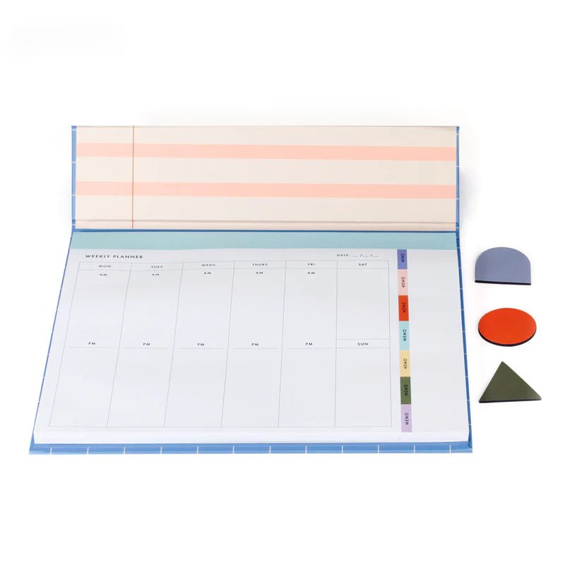 Magnetic Weekly Desk Planner Planners Kikkerland  Paper Skyscraper Gift Shop Charlotte