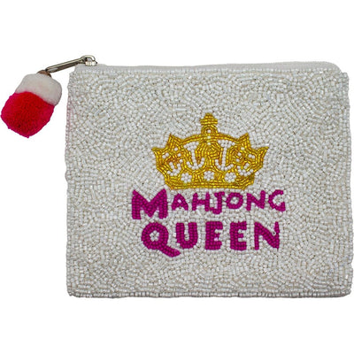 Mahjong Queen Beaded Coin Pouch Wallets La Chic Designs  Paper Skyscraper Gift Shop Charlotte