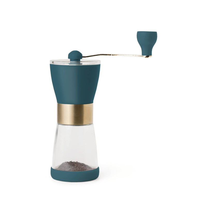 Manual Coffee Grinder - Dark Teal  Good Citizen Coffee  Paper Skyscraper Gift Shop Charlotte