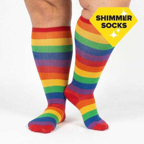 March With Pride Stretch It Socks | Shimmer Socks Sock It to Me  Paper Skyscraper Gift Shop Charlotte