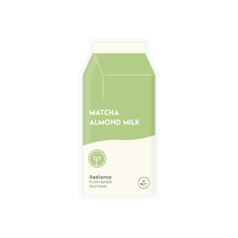 Matcha Almond Milk Plant-Based Milk Mask Filled PDQ Display Beauty & Wellness - Skincare ESW Beauty  Paper Skyscraper Gift Shop Charlotte