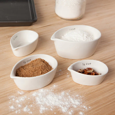 Measuring Cups | Set/4 - Ivory  Danica Studio (NOW Designs)  Paper Skyscraper Gift Shop Charlotte