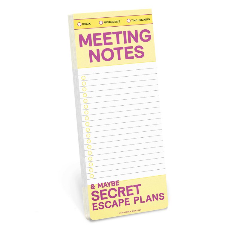 Meeting Notes Make-A-List Pad Notepads Knock Knock  Paper Skyscraper Gift Shop Charlotte