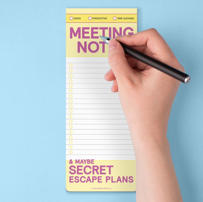 Meeting Notes Make-A-List Pad Notepads Knock Knock  Paper Skyscraper Gift Shop Charlotte