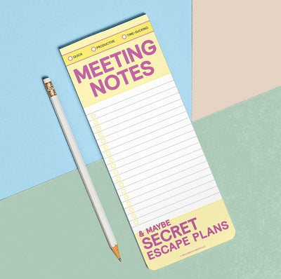 Meeting Notes Make-A-List Pad Notepads Knock Knock  Paper Skyscraper Gift Shop Charlotte