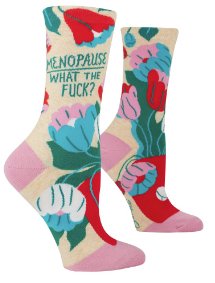 Menopause Crew Socks Socks Blue Q  Paper Skyscraper Gift Shop Charlotte