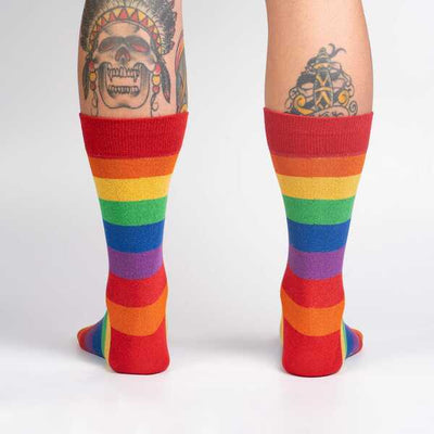 Men's Crew: March With Pride (Shimmer) Socks Sock It to Me  Paper Skyscraper Gift Shop Charlotte