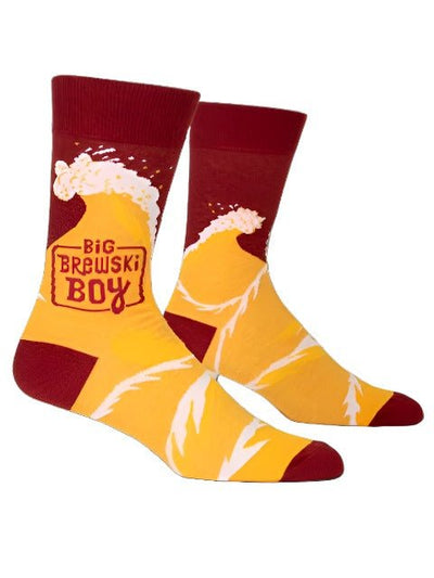 Men's Crew Socks - Big Brewski Boy Apparel & Accessories - Socks Blue Q Paper Skyscraper Gift Shop Charlotte