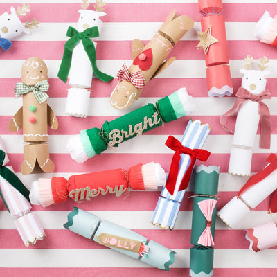 Merry & Bright Christmas Crepe Crackers Halloween Meri Meri  Paper Skyscraper Gift Shop Charlotte