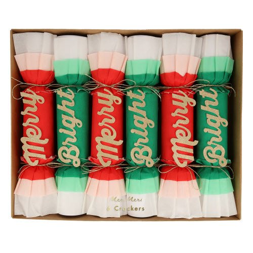 Merry & Bright Christmas Crepe Crackers Halloween Meri Meri  Paper Skyscraper Gift Shop Charlotte