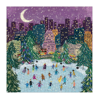 Merry Moonlight Skaters 500 Piece Foil Puzzle Jigsaw Puzzles Chronicle  Paper Skyscraper Gift Shop Charlotte