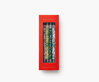 Metallic Mistletoe Gel Pen Set Holiday Rifle Paper Co  Paper Skyscraper Gift Shop Charlotte