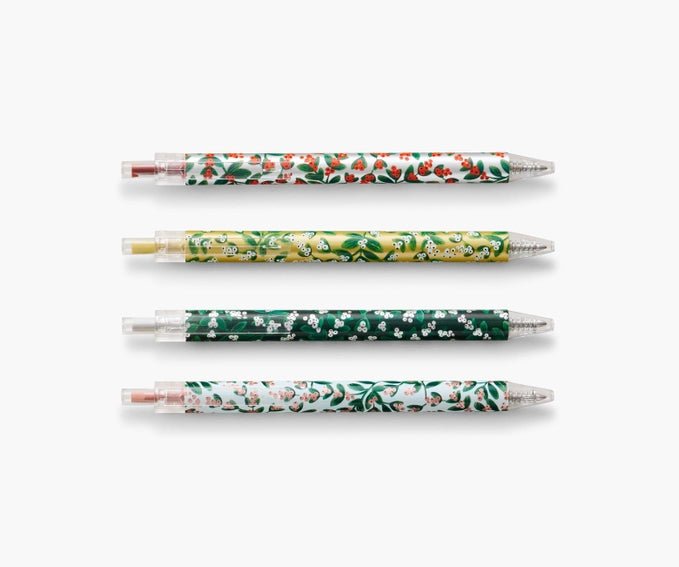 Metallic Mistletoe Gel Pen Set Holiday Rifle Paper Co  Paper Skyscraper Gift Shop Charlotte