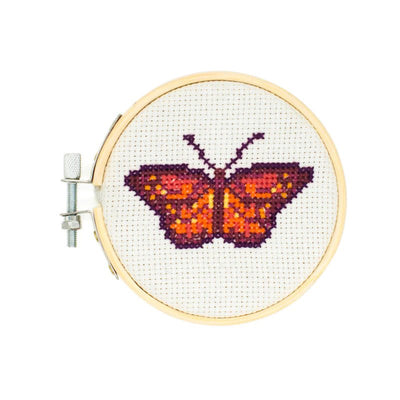 Mini Embroidery Kit | Butterfly  Kikkerland  Paper Skyscraper Gift Shop Charlotte