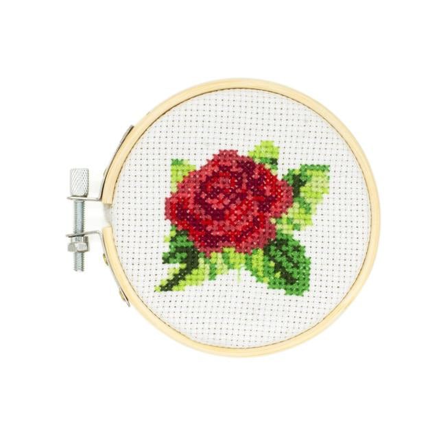 Mini Embroidery Kit | Rose  Kikkerland  Paper Skyscraper Gift Shop Charlotte