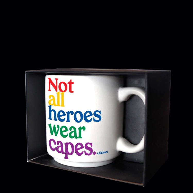 mini mug - not all heroes 3oz Cards Quotable Cards  Paper Skyscraper Gift Shop Charlotte