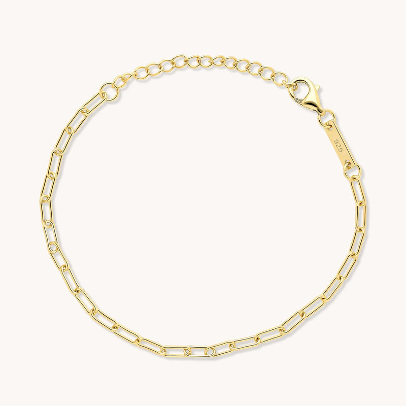 Mini Paperclip Chain Bracelet - Little layers 14k Gold  Little Words Project  Paper Skyscraper Gift Shop Charlotte