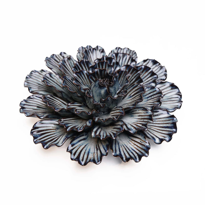 Mofo Blue Ceramic Flower | Chive Home Decor Chive Paper Skyscraper Gift Shop Charlotte