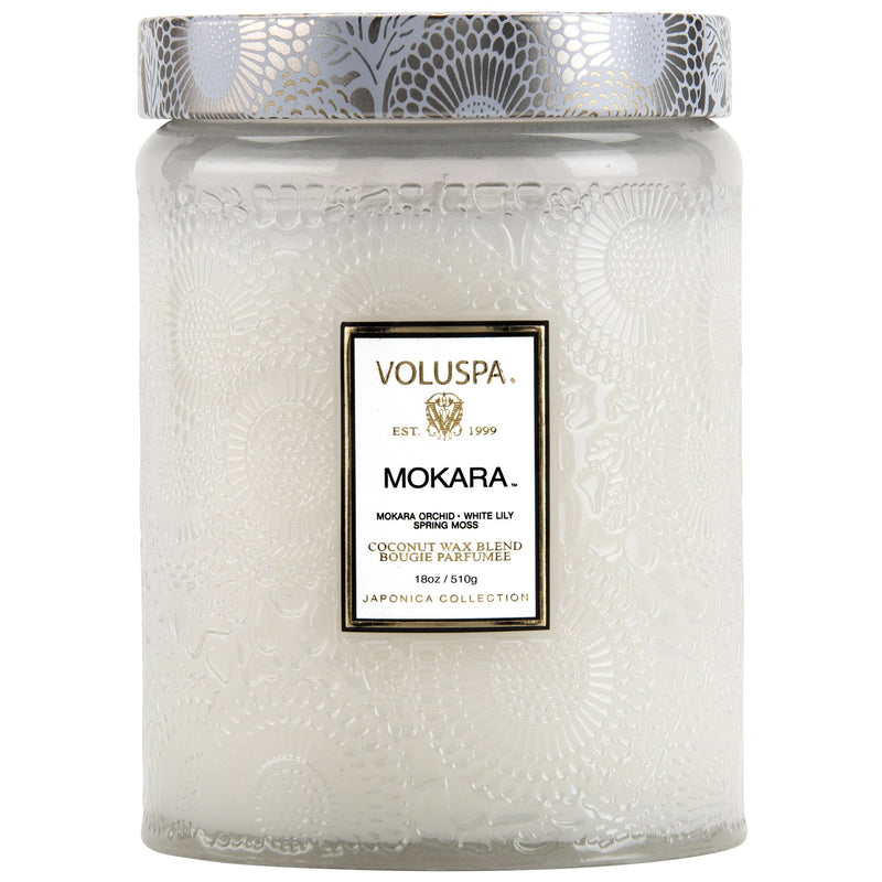 Mokara | Large Jar Candle Candles Voluspa  Paper Skyscraper Gift Shop Charlotte