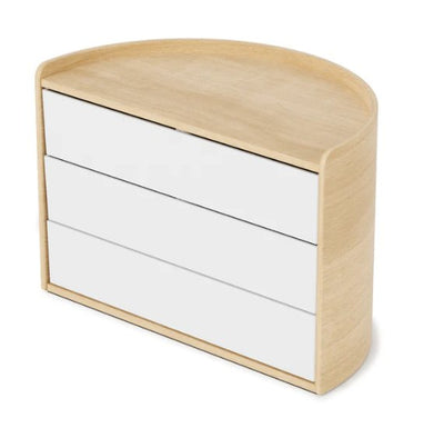 Moona Storage Box | White/Natural  Umbra  Paper Skyscraper Gift Shop Charlotte