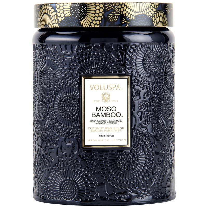 Moso Bamboo | Large Jar Candle Candles Voluspa  Paper Skyscraper Gift Shop Charlotte