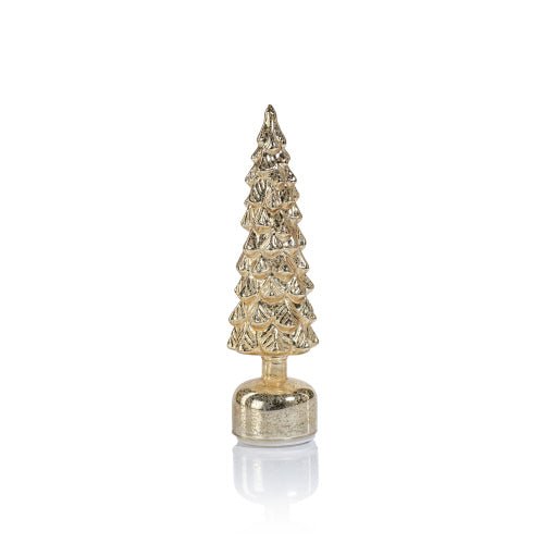 Mountain Pine Rotating LED Tree | Antique Gold 14.00" Holiday Zodax  Paper Skyscraper Gift Shop Charlotte