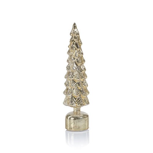 Mountain Pine Rotating LED Tree | Antique Gold 16.25" Holiday Zodax  Paper Skyscraper Gift Shop Charlotte