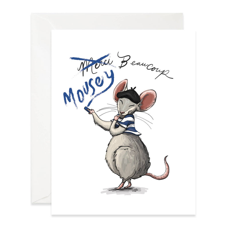 Mousey Beaucoup | Thank You Card Cards Good Juju Ink  Paper Skyscraper Gift Shop Charlotte