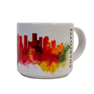 Mug Abstract CLT Metro Mug White Mugs Lantern Press  Paper Skyscraper Gift Shop Charlotte