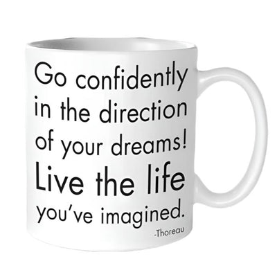 Mug Go Confidently 14oz Mugs Quotable Cards  Paper Skyscraper Gift Shop Charlotte